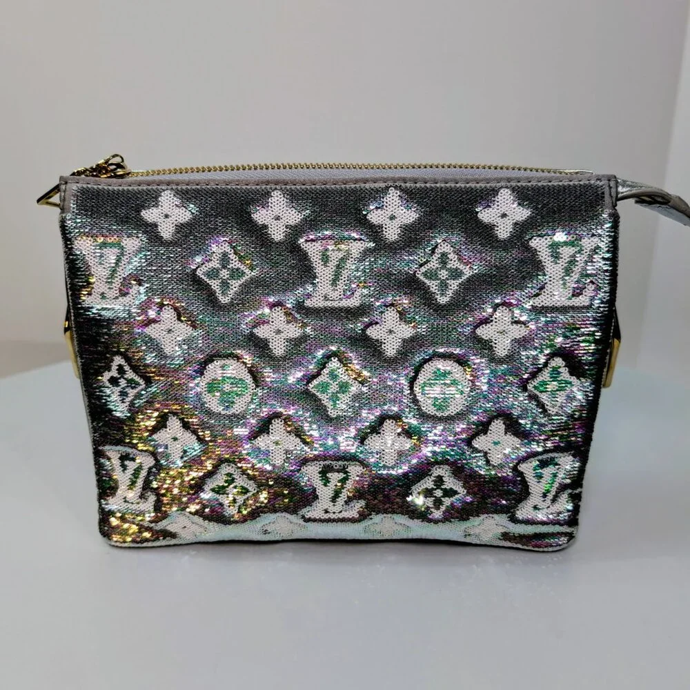 Louis Vuitton Iridescent Sequin and Silver Monogram Empreinte Bag - Picture 4 of 16